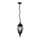 Lampa wisząca JAMES 1XE27 CZARNA IP44