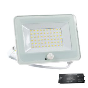   VEGA50 SLIM 50W LED FLOODLIGHT + SEN 3000K WH+ZESTAW AWARYJNY