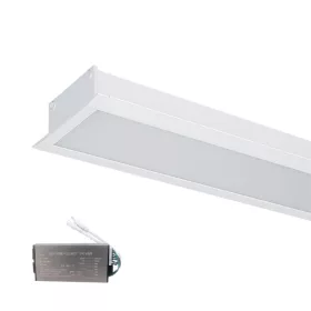   PROFIL LED DO MONTAŻU WOPUSZCZANEGO S77 24 W 4000 K 600 MM BIAŁY + ZESTAW AWARYJNY