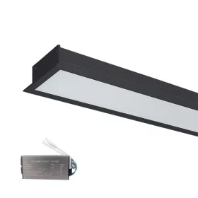  PROFIL LED DUŻEJ MOCY DO MONTAŻU WGRYZBOWEGO S48 20 W 4000 K CZARNY + ZESTAW AWARYJNY