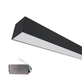   PROFIL LED DO MONTAŻU NAWIERZCHNIOWEGO S77 24 W 4000 K 600 MM CZARNY + ZESTAW AWARYJNY