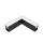 PROFIL LED. WBUUDOWANY, NAROŻNIK L SERIA S48 CZARNY MONTAŻ POWIERZCHNIOWY