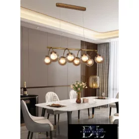 UNIVERSO Lampa wisząca 8xG9 IP20 740x1200 mm złota