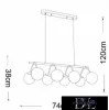 UNIVERSO Lampa wisząca 8xG9 IP20 740x1200 mm złota