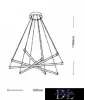 Lampa wisząca UNIVERSO 55 W 4400 lm 6500 K IP20 Biała 820 x 1100 mm