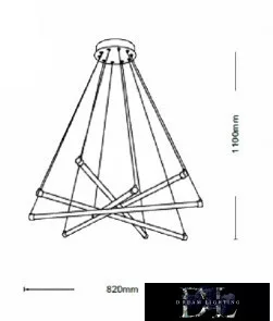 Lampa wisząca UNIVERSO 55 W 4400 lm 6500 K IP20 Biała 820 x 1100 mm