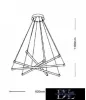 Lampa wisząca UNIVERSO 55 W 4400 lm 4000 K IP20 Biała 820 x 1100 mm