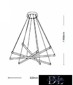 Lampa wisząca UNIVERSO 55 W 4400 lm 4000 K IP20 Biała 820 x 1100 mm