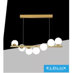   Lampa wisząca UNIVERSO 7xG9 maks. 10 W 1060x160x1000 mm IP20 Stare złoto 5 lat
