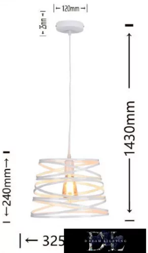 Lampa wisząca UNIVERSO 1xE27 IP20 D325x1430mm biała