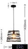 Lampa wisząca UNIVERSO 1xE27 IP20 D325x1430mm czarna