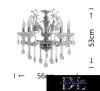 Żyrandol UNIVERSO 5 ramion 5xE14 maks. 40 W D65x58 cm chrom