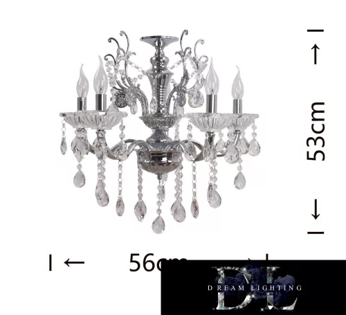 Żyrandol UNIVERSO 5 ramion 5xE14 maks. 40 W D65x58 cm chrom