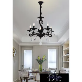   Żyrandol UNIVERSO 5 ramion 5xE14 maks. 40 W D60x110 cm czarny