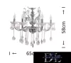 Żyrandol UNIVERSO 6 ramion 6xE14 maks. 40 W D65x58 cm chrom
