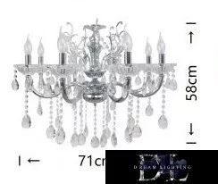 Lampa sufitowa UNIVERSO 8 ramion 8xE14 maks. 40 W D71x58 cm chrom