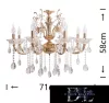 Żyrandol UNIVERSO 8 ramion 8xE14 maks. 40 W D71x58 cm złoty