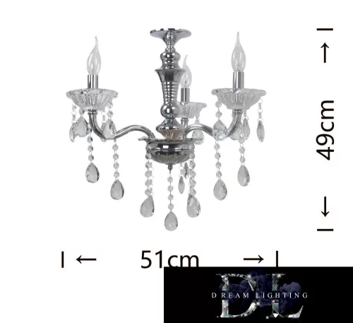 Żyrandol UNIVERSO 3 ramiona 3xE14 maks. 40 W D51x49 cm chrom