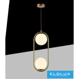   Lampa wisząca UNIVERSO 2xG9 max.10w D200x500x1200mm IP20 Stare złoto 5 lat