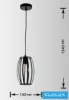 Lampa wisząca UNIVERSO 1xE27 maks. 60 W IP20 czarna D140x1340 mm