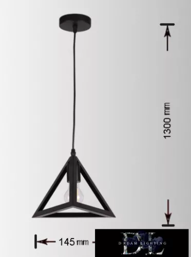 Lampa wisząca UNIVERSO 1xE27 IP20 D145x1300mm czarna