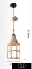 Lampa wisząca UNIVERSO z konopnego sznura 1xE27 IP20 D210x410mm czarna