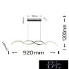 UNIVERSO Lampa wisząca LED 25 W 2000 lm 4000 K 920 mm IP20 chrom