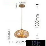 Lampa wisząca UNIVERSO 10 W 900 lm 3000 K 360° IP20 ∅280 x 150 x 1300 mm bursztynowa
