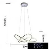 Lampa wisząca LED UNIVERSO 60 W 4800 lm 4000 K ∅500 mm IP20 srebrna