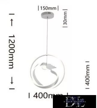 Lampa wisząca UNIVERSO 53 W 4240 lm 4000 K IP20 biała D400x1200 mm