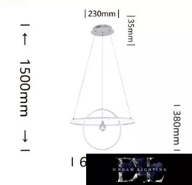 Lampa wisząca UNIVERSO 70 W 5600 lm 6500 K IP20 Biała D600x1500 mm