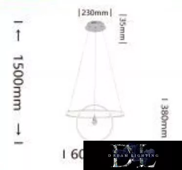 Lampa wisząca UNIVERSO 70 W 5600 lm 4000 K IP20 Biała D600x1500 mm