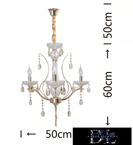 Lampa sufitowa UNIVERSO 3 ramiona 3xE14 maks. 40 W D50x110 cm złota