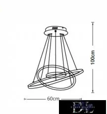 Lampa wisząca UNIVERSO 51 W 4080 lm Przełącznik CCT IP20 Biała D600 x 1000 mm