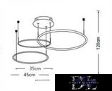 Lampa wisząca UNIVERSO 55 W 4400 lm 4000 K IP20 Biała D600 x 1200 mm