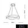 Lampa wisząca UNIVERSO 38 W 3040 lm CCT D500 x 1200 mm biała