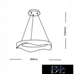 Lampa wisząca UNIVERSO 38 W 3040 lm CCT D500 x 1200 mm biała
