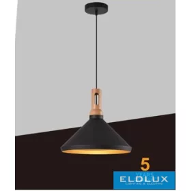   Lampa wisząca UNIVERSO 1xE27 maks. 60 W D350x170x1300 mm IP20 czarna/złota 5 lat