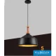 Lampa wisząca UNIVERSO 1xE27 maks. 60 W D350x220x1300 mm IP20 czarno-złota 5 lat
