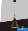 Lampa wisząca UNIVERSO 1xE27 maks. 60 W D250x270x1300 mm IP20 czarna/złota 5 lat