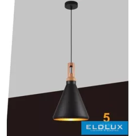   Lampa wisząca UNIVERSO 1xE27 maks. 60 W D250x270x1300 mm IP20 czarna/złota 5 lat