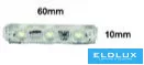 Moduł LED UNIVERSO 3xSMD-2835 DC:12V 1,2 W 140 lm Światło czerwone 60x10 mm 20 szt./opakowanie