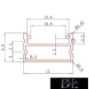 Profil sufitowy UNIVERSO z matową białą zakrzywioną płytką maskującą, 2 m, 15 x 8,8 mm