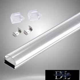   Profil aluminiowy sufitowy UNIVERSO z przezroczystą zakrzywioną płytą maskującą 2 m 15*8,8 mm