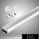 Profil aluminiowy sufitowy UNIVERSO z przezroczystą zakrzywioną płytą maskującą 2 m 15*8,8 mm