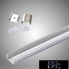   Profil sufitowy aluminiowy UNIVERSO z przezroczystą osłoną 2 m 17,35*6,9 mm