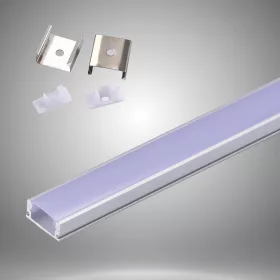   Profil aluminiowy sufitowy UNIVERSO z matową białą płytką maskującą 2 m 17,35*6,9 mm