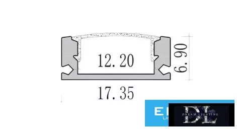 Profil sufitowy UNIVERSO z matową białą płytką maskującą, 2 m, 17,35 x 6,9 mm, biały
