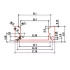 Profil aluminiowy sufitowy UNIVERSO z matową białą płytką maskującą 2 m 17,35*6,9 mm