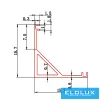 Profil narożny aluminiowy UNIVERSO z matową białą płytką maskującą 2 m 45° 15,7*15,7 mm